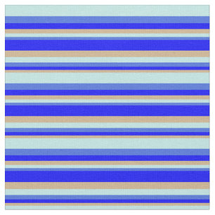 Tan, Blue, Royal Blue, and Turquoise Coloured Fabric