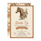Tan Boho Floral Horse Cowgirl Birthday Party