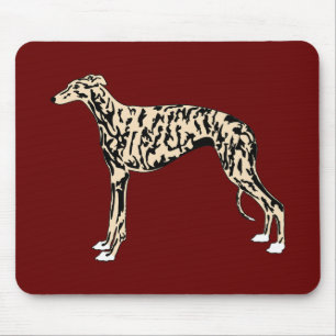 Tan Brindle Greyhound Mouse Mat