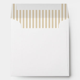 Tan Brown Beige Stripe Lined Envelopes
