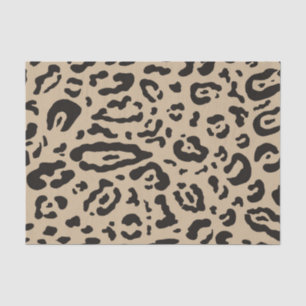 Tan Brown Black Cheetah Leopard Animal Print Party Tissue Paper