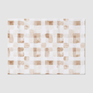 Tan Brown Cream Stripes Tissue Paper