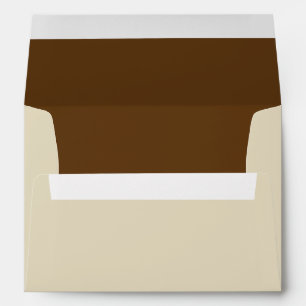 Tan/Brown Love Birds Wedding Envelope