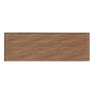 Tan Brown Natural Oak Wood Grain Look Name Tag