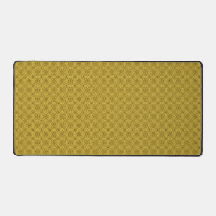 Tan Brown Pattern Artistic Design  Desk Mat