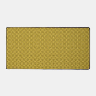 Tan Brown Pattern Artistic Design Desk Mat