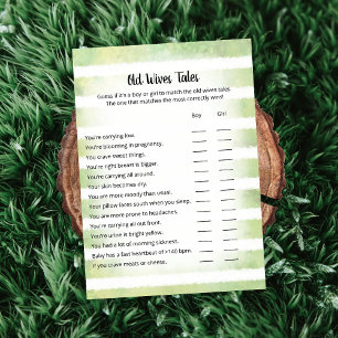 Tan Bunny Green Old Wives Tales Game Card