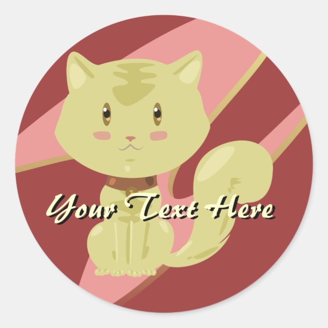 Tan Cat Stickers (Front)