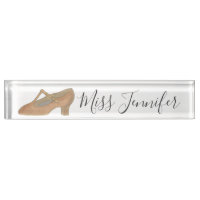 Tan Character Shoe Dance Teacher Instructor