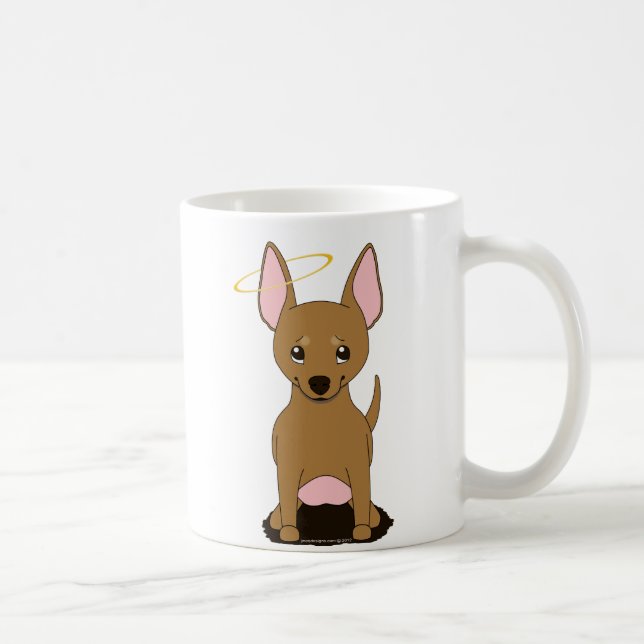 Tan Chihuahua Angel Halo Coffee Mug (Right)