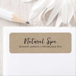Tan Color Linen Texture Print black Typography