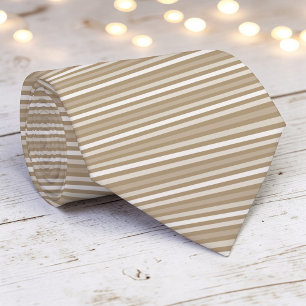 Tan Colour Stripes Necktie