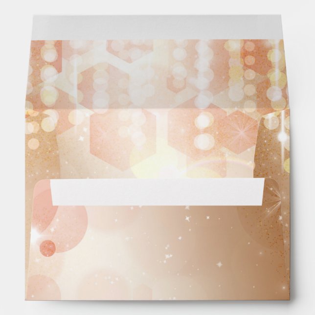Tan Coral & Cream Glamour Invitation Envelopes (Back (Bottom))