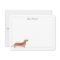 Tan Dachshund Grey Border Personalised Stationery