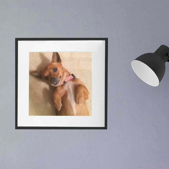 Tan Dachshund Puppy Dog Belly Pose Poster (Creator Uploaded)