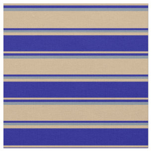Tan, Dark Blue, and Light Slate Grey Pattern Fabric
