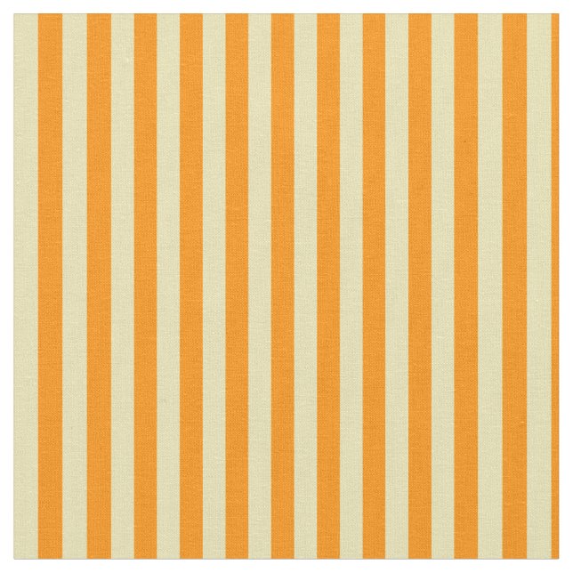 Tan & Dark Orange Coloured Lined/Striped Pattern Fabric (Close Up)