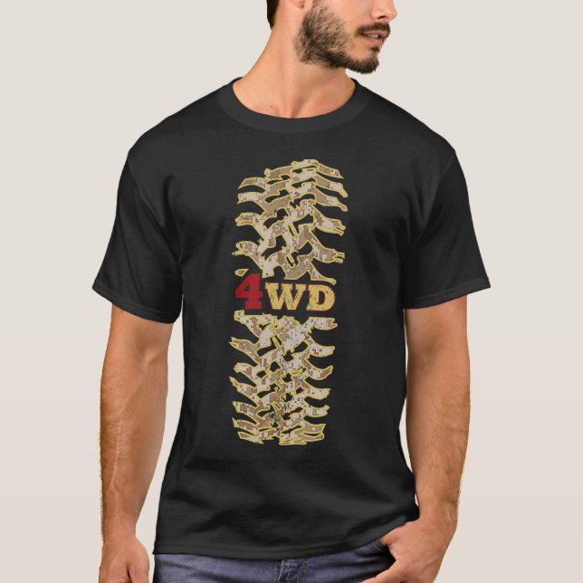 Tan Desert Digital Camouflage Overland Offroad T-Shirt (Front)