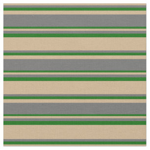 Tan, Dim Grey, and Dark Green Coloured Pattern Fabric