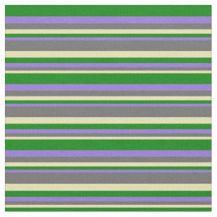 Tan, Dim Grey, Purple, and Green Pattern Fabric