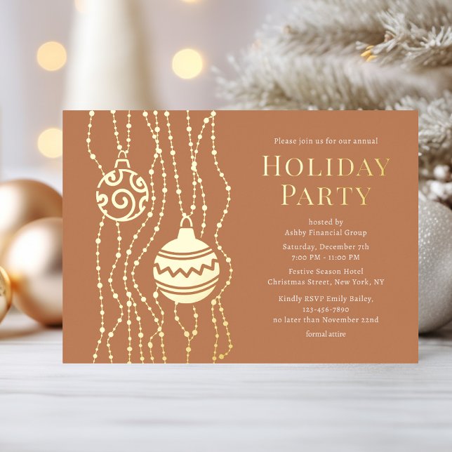 Tan Elegant Christmas Party Corporate Holiday (Creator Uploaded)