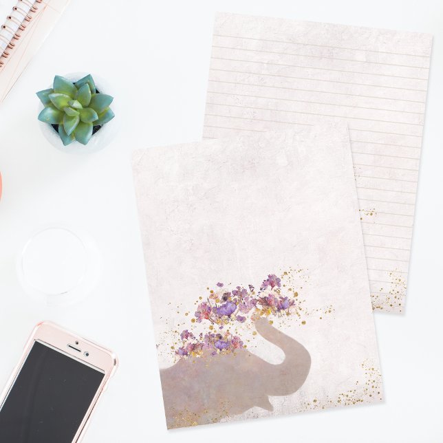 Tan Elephant Dreamy Boho Chic Scrapbooking Paper (Creator Uploaded)