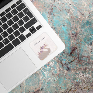 Tan Elephant Dreamy Boho Chic Scrapbooking Square Sticker