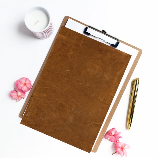 Tan Faux Leather Note Card (Creator Uploaded)