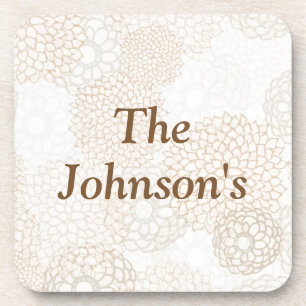 Tan Floral Coaster