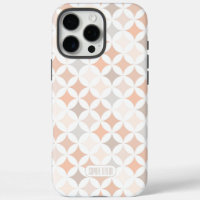 Tan Geometric Diamond Circles