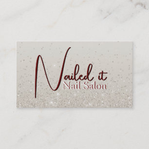 Tan Glittery Business Card