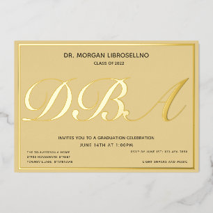 Tan Gold Graduate DBA Graduation