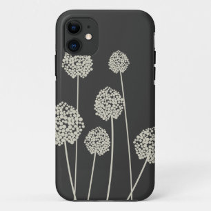 TAN/GRAY STRANGE FLOWERS iPhone Case