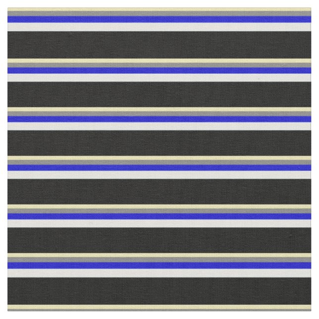 Tan, Grey, Blue, Light Cyan, and Black Coloured Fabric (Close Up)