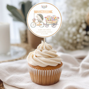 Tan Hedgehog Baby Shower Favour Sticker – Locally