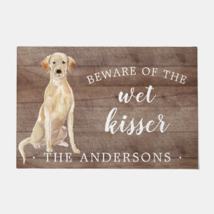 Tan Lab Dog Personalised Door Mat