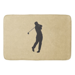 Tan Leather Golf Bath Mat