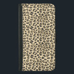 Tan Leopard Print  Samsung Galaxy S5 Wallet Case<br><div class="desc">Seamless leopard print shapes pattern in brown.</div>