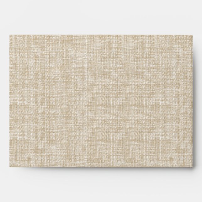Tan Linen/Buffalo check Envelope (Front)