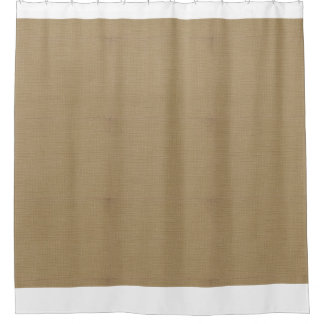 Tan linen Texture Shower Curtain