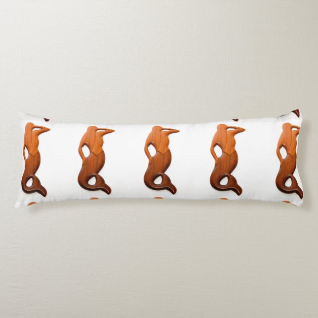 tan lookout mermaids Thunder_Cove Body Cushion (Front)