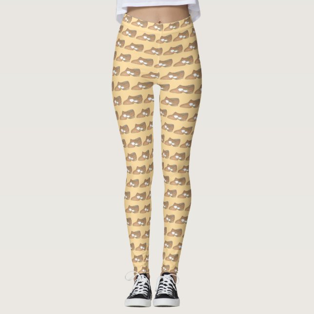 Tan Lyrical Modern Dance Shoe Shoes Dancer Legging (Front)