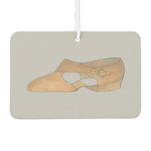 Tan Lyrical Shoe Dance Teacher Personalised Gift Car Air Freshener