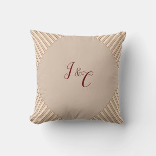 Tan - Marsala Wine & twist of Hues of Pink Pillow