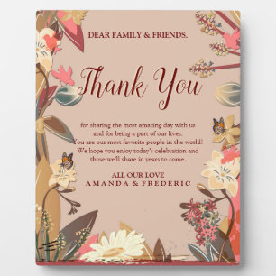 Tan - Marsala Wine & twist of Hues of Pink Plaque