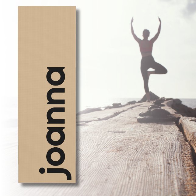 Tan Modern Name | Stylish Simple Yoga Mat (Creator Uploaded)