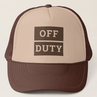 Tan OFF DUTY Trucker Hat