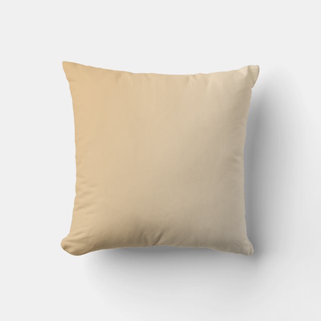 Tan Ombre Companion New Art Nouveau Throw Pillow (Front)