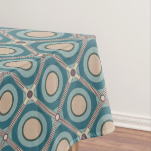 Tan on Green Tablecloth