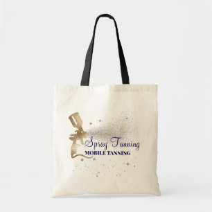 Tan Paint Spray Tanning navy gold Tote Bag